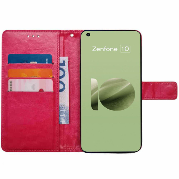 Handyhülle 3-Karten Asus Zenfone 10 - Rosa