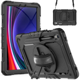 Hybridhülle mit Schultergurt Samsung Galaxy Tab S10 FE Plus - Schwarz