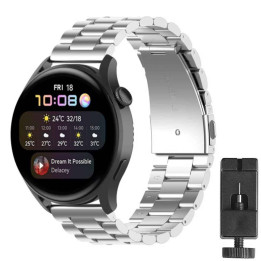 Edelstahlarmband Huawei Watch 3 Pro - Silber